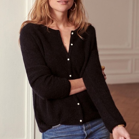 Sezane Sweaters - Sézane Gaspard Cardigan Noir
